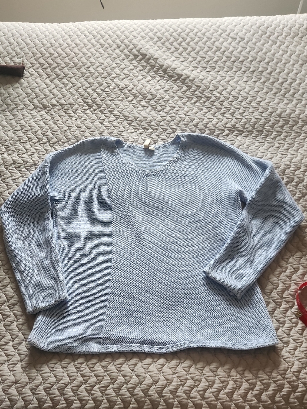 J Jill Light Blue V-Neck Women's Sweater
